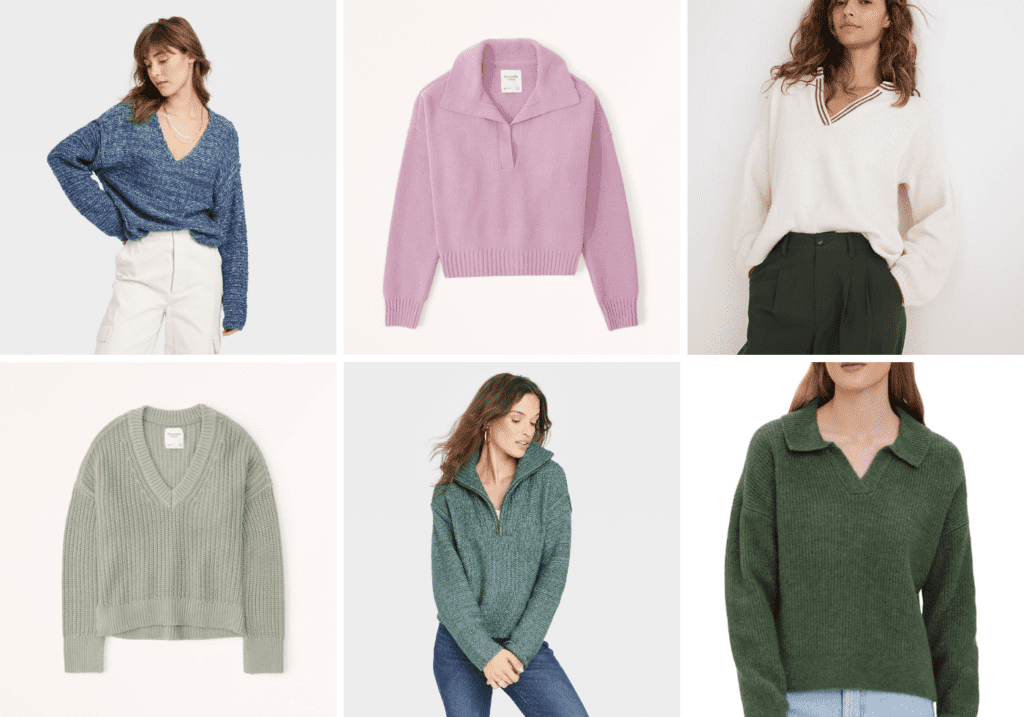 Sweaters for Fall - V Neck-min - Cats & Coffee