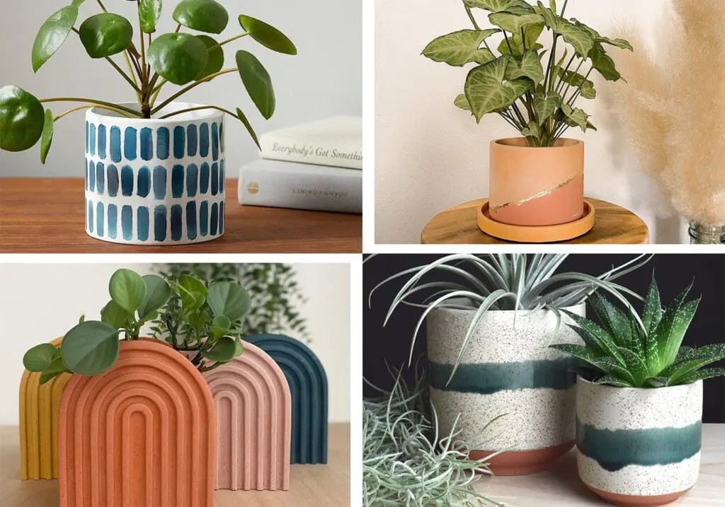 Ceramic and Concrete Planters Pots CP - Cats & Coffee Ceramic and Concrete Planters Pots