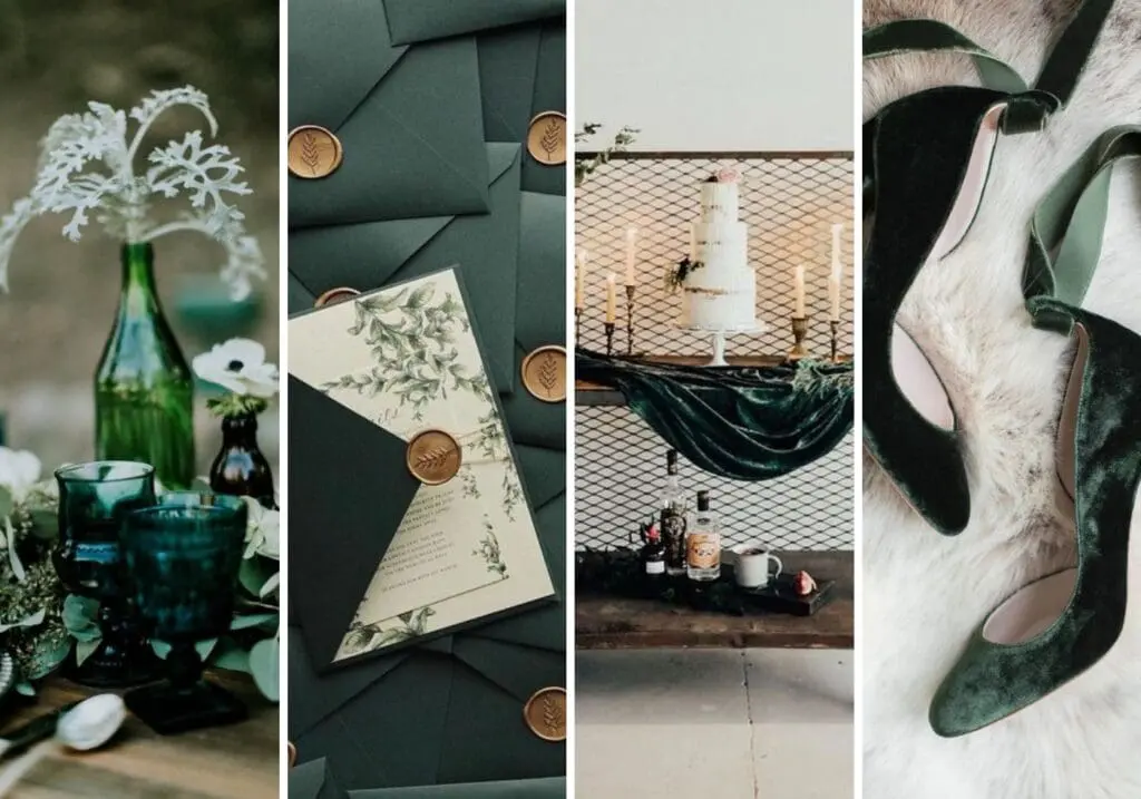 Emerald Green Mood Board for Wedding2 - Cats & Coffee Emerald Green Mood Board for Wedding2