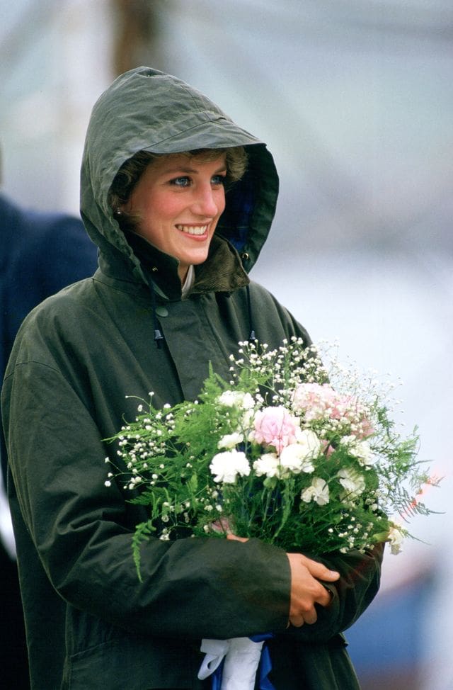 Princess Diana wearing Barbour