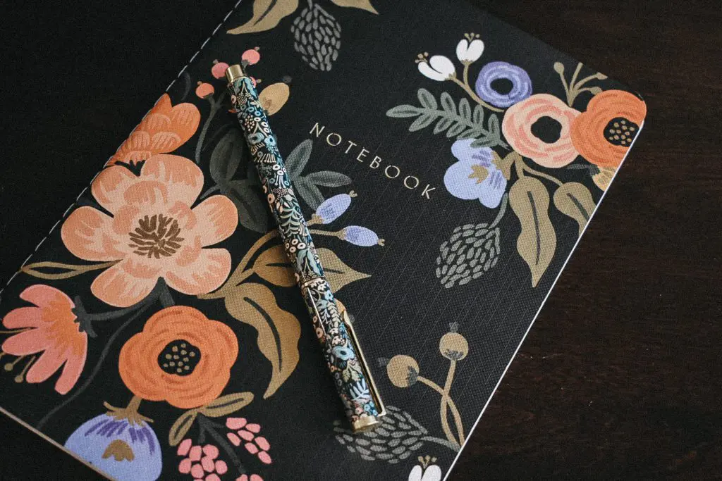 Journal - Cats & Coffee Rifle Paper Co. Journal and pen.