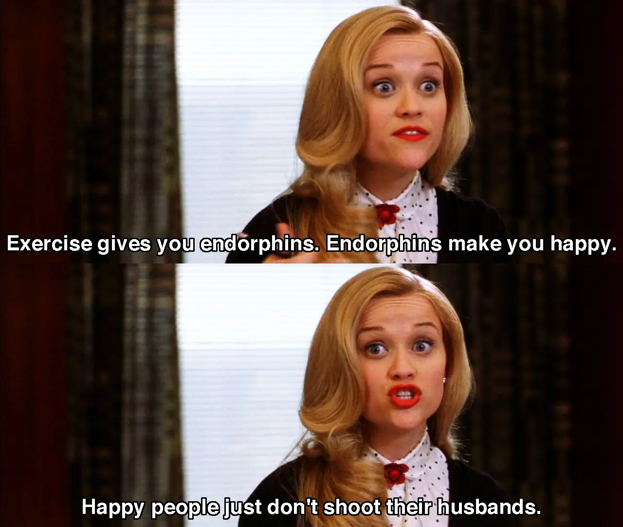 Elle Woods - Cats & Coffee Elle Woods Endorphins quote