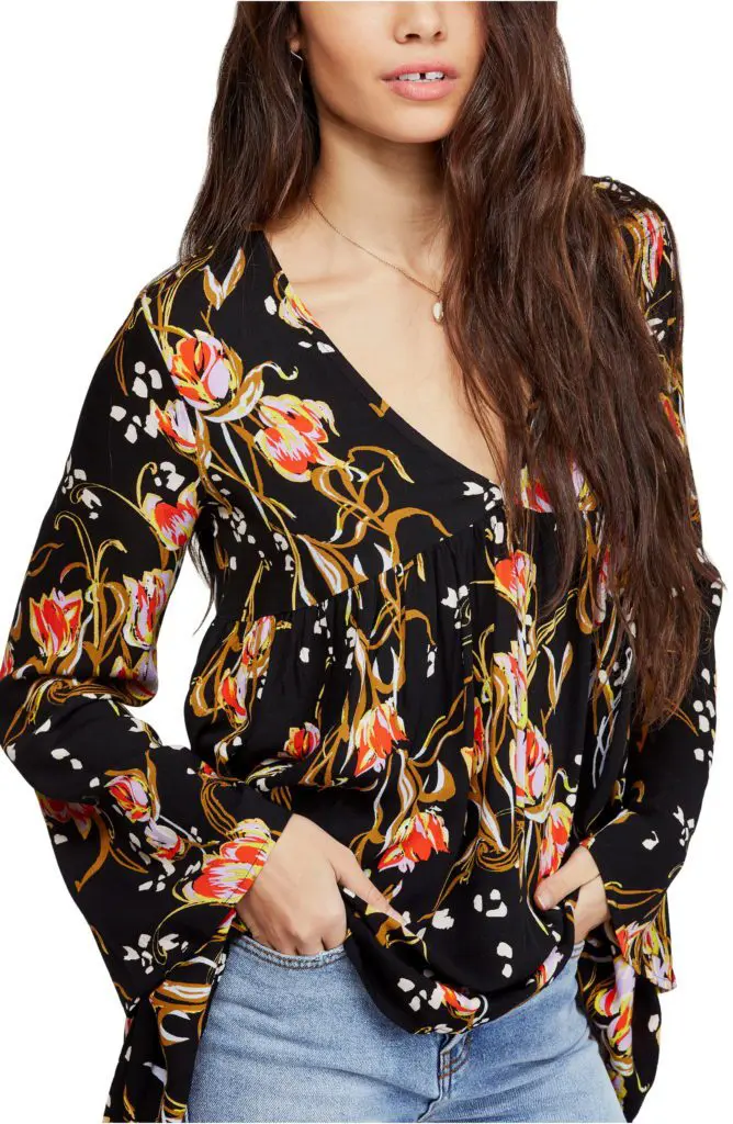 Free People Bella Print Tunic (.98 - .80) - Cats & Coffee Free People Bella Print Tunic (.98 - .80)