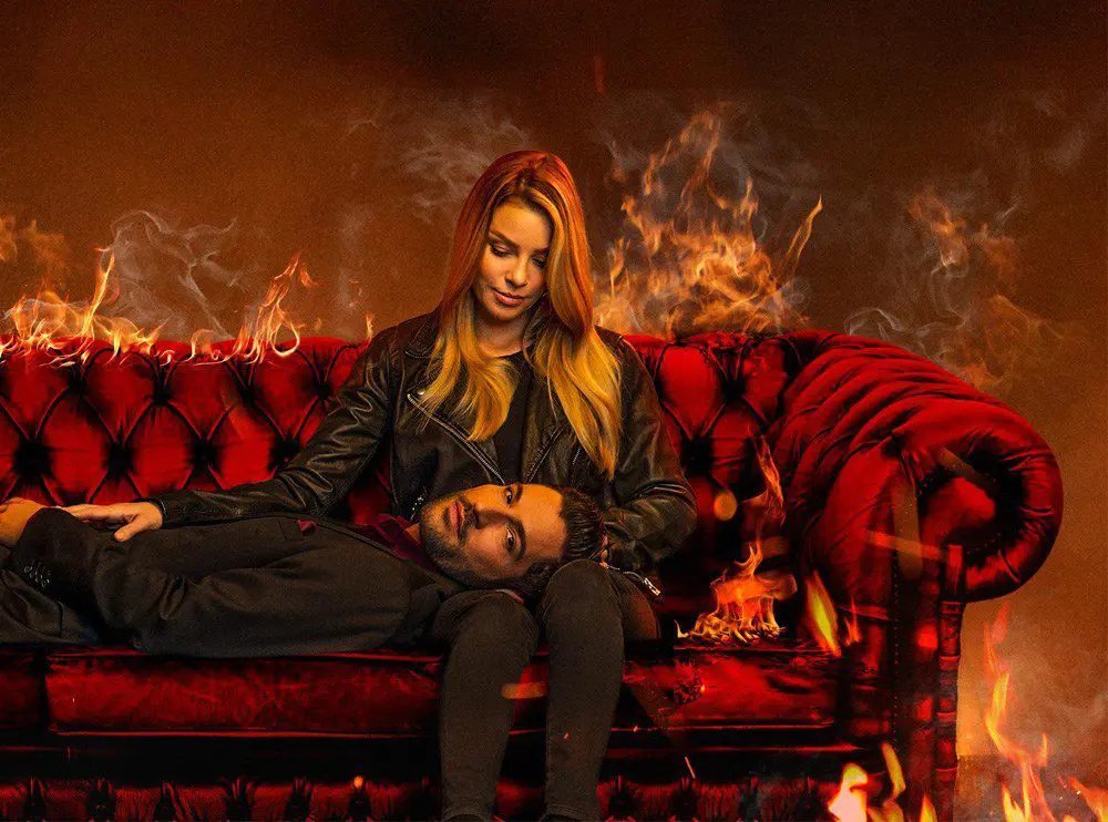 Lucifer-Season-4-Netflix - Cats & Coffee Detective Chloe Decker and Lucifer Morningstar on a Lucifer Netflix Promo Shoot