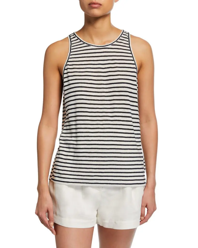 Neiman Marcus May Sale Striped Tank - Cats & Coffee Neiman Marcus May Sale Striped Army Tank in black and white stripe