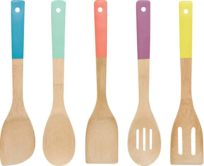 Bamboo-Cooking-Utensil-Set - Cats & Coffee