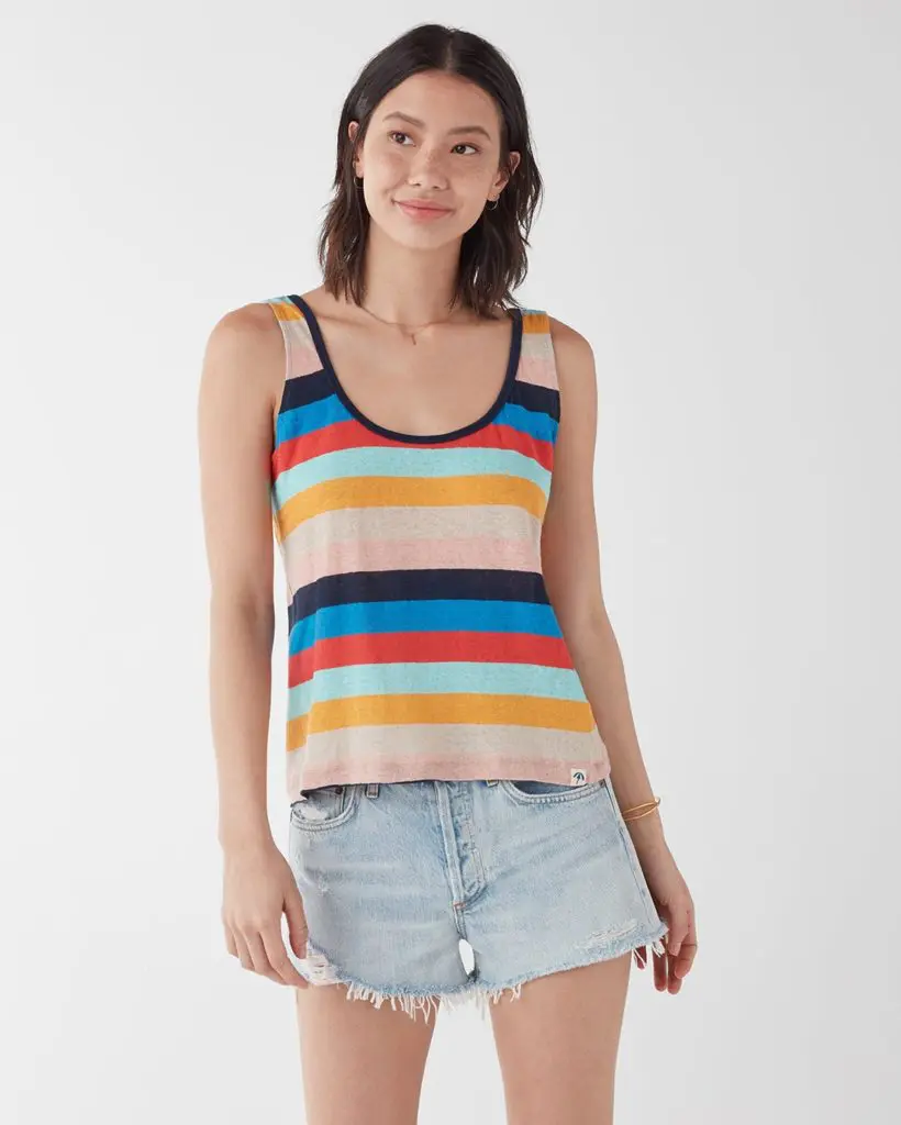 Splendid-X-Gray-Malin-Sunray-Tank - Cats & Coffee colorful striped Splendid X Gary Malin Sunday Tank