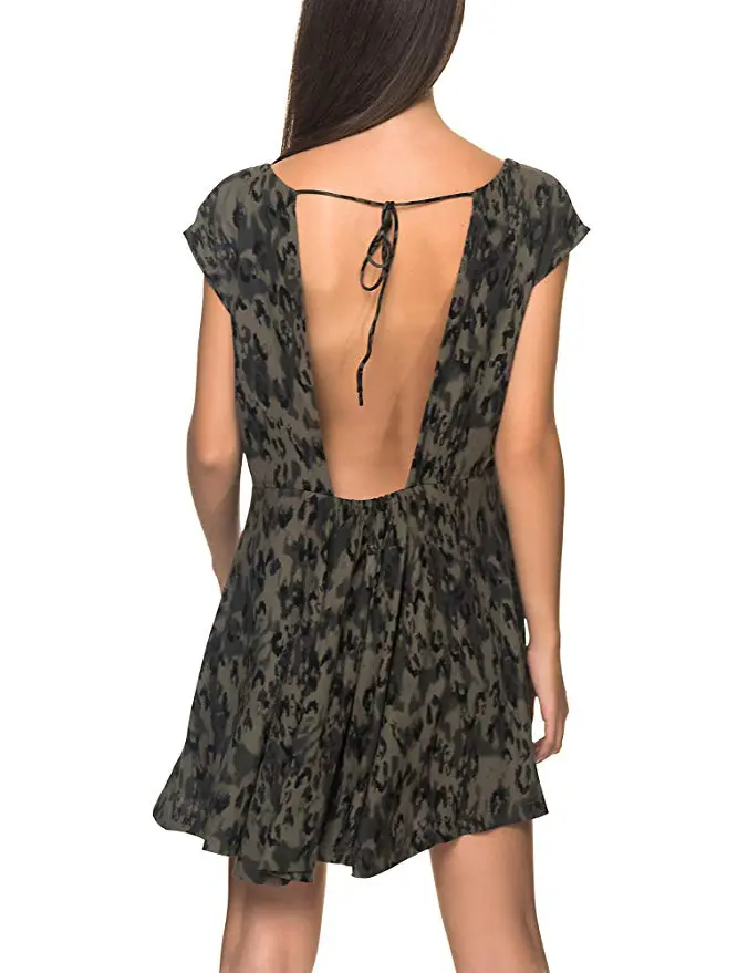 Free-people-Fake-Love-Mini-Dress-in-Green-combo-motif - Cats & Coffee Free People Fake Love Mini Dress