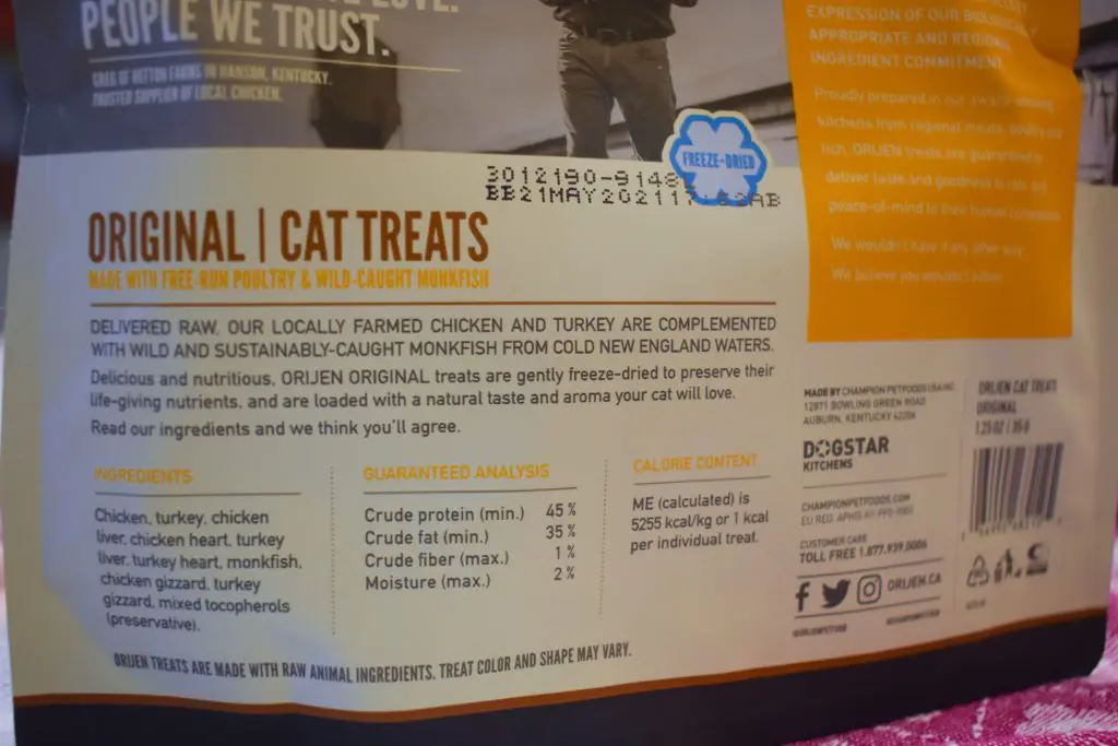 Cat-Mom-Life-The-Best-Cat-Treats-by-Christine-Csencsitz9 - Cats & Coffee Orijen original cat treats, photo by Christine Csencsitz