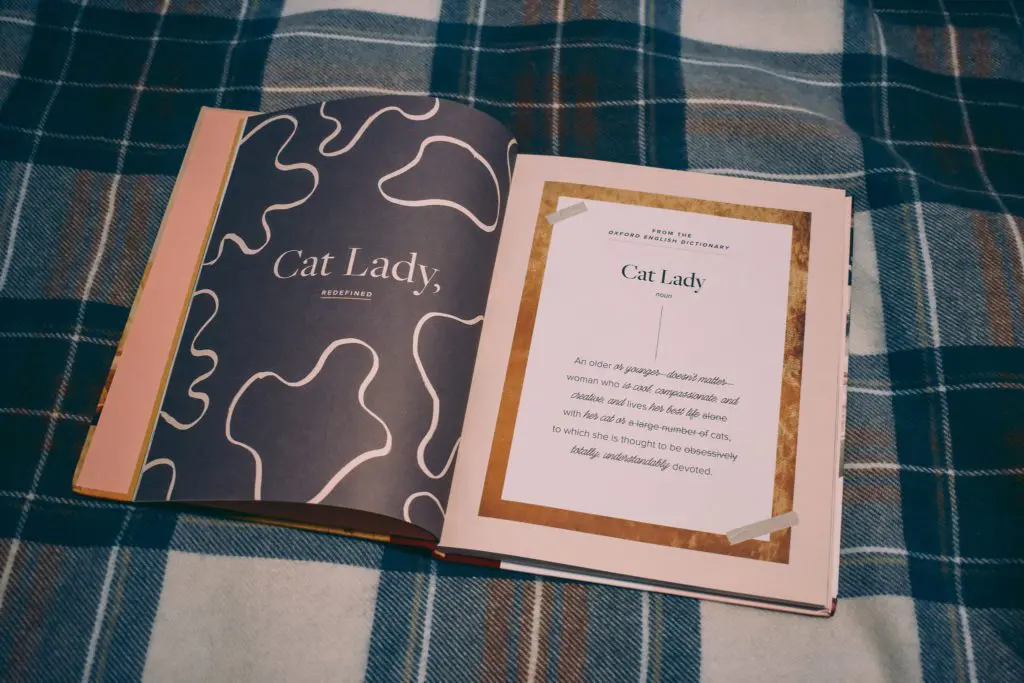 Girls-and-Their-Cats1 - Cats & Coffee Book Review: Girls and Their Cats by BriAnne Willis, book on Locharron of Scotland Royal Stewart Blue Dress Tartan, photo by Christine Csencsitz