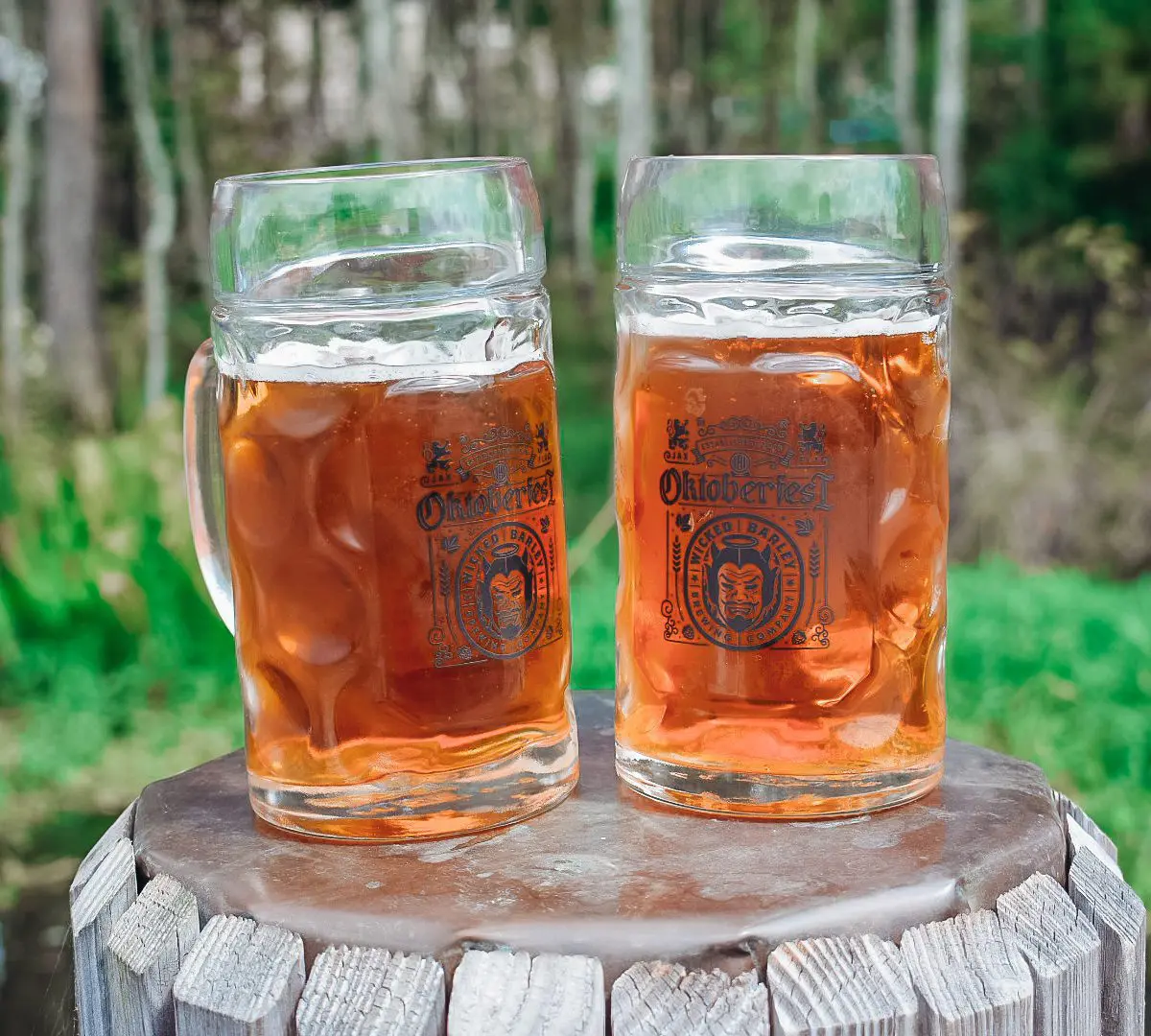 Wicked Barley Oktoberfest Steins, photo by Christine Csencsitz1 - Cats & Coffee Jacksonville's Wicked Barley Brewery has it all: a comfortable atmosphere, great events, and tasty beers. Read my full review of Wicked Barley here!