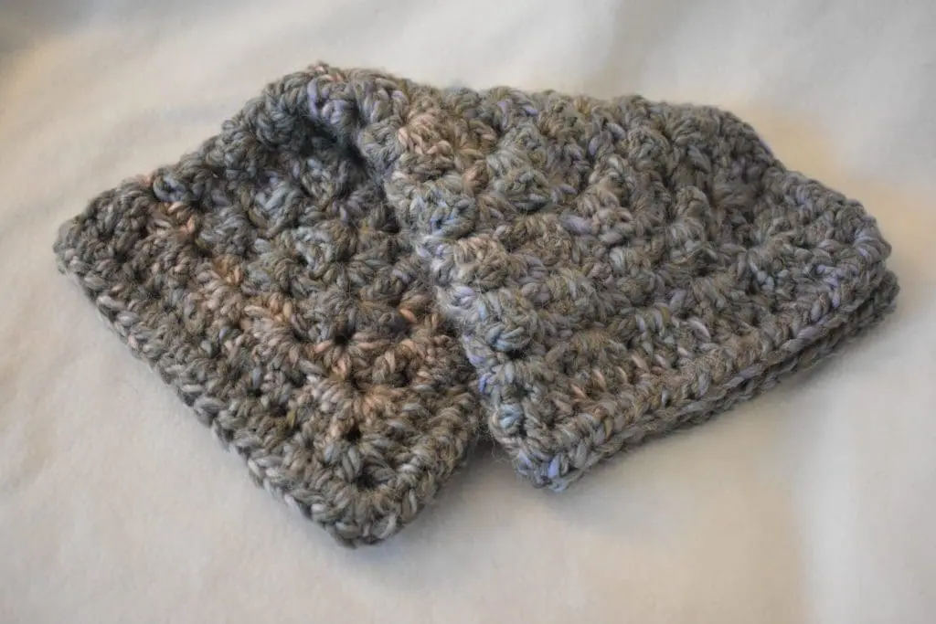Buttercream-Granny-Square10 - Cats & Coffee Blue, Pink & Gray Crochet Cat Mat -- Small Granny Square Style Pet Blanket in Grays with Blues and Pinks