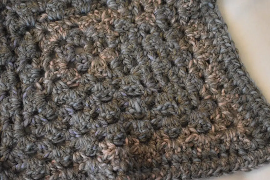 Buttercream-Granny-Square5 - Cats & Coffee Blue, Pink & Gray Crochet Cat Mat -- Small Granny Square Style Pet Blanket in Grays with Blues and Pinks