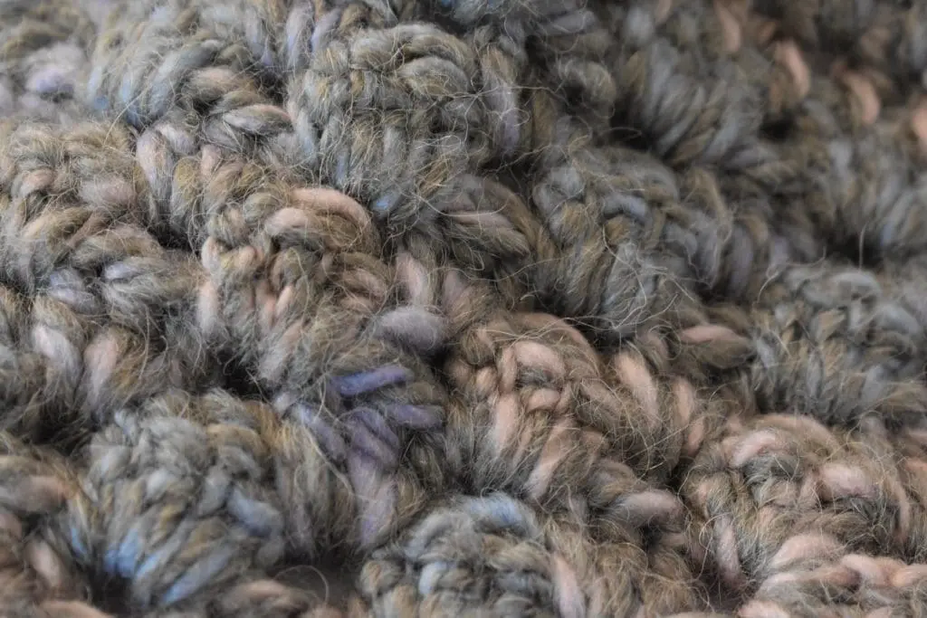 Buttercream-Granny-Square7 - Cats & Coffee Blue, Pink & Gray Crochet Cat Mat -- Small Granny Square Style Pet Blanket in Grays with Blues and Pinks
