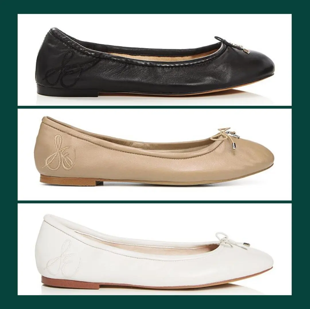 Why-I-Love-Sam-Edelmans-Felicia-Ballet-Flats-neutrals - Cats & Coffee Why I Love Sam Edelman's Felicia Ballet Flats -- showing Black Leather - Classic Nude Leather - Bright White Leather