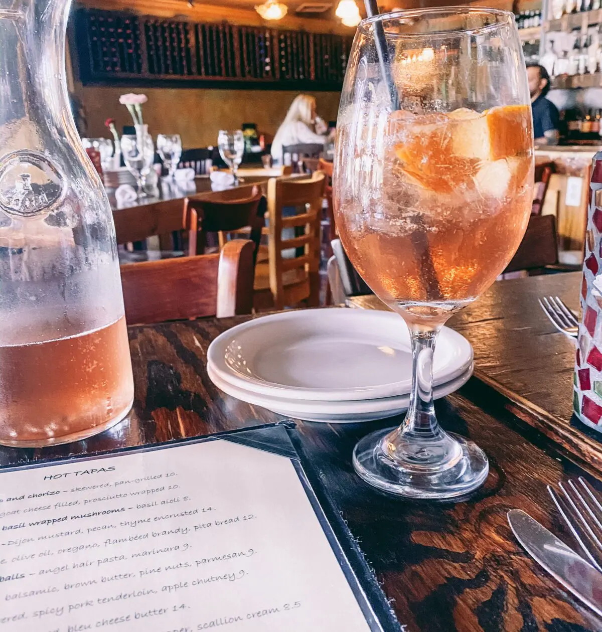 Sparkling sangria from Santiago's Bodega in Orlando. Photo by Christine Csencsitz