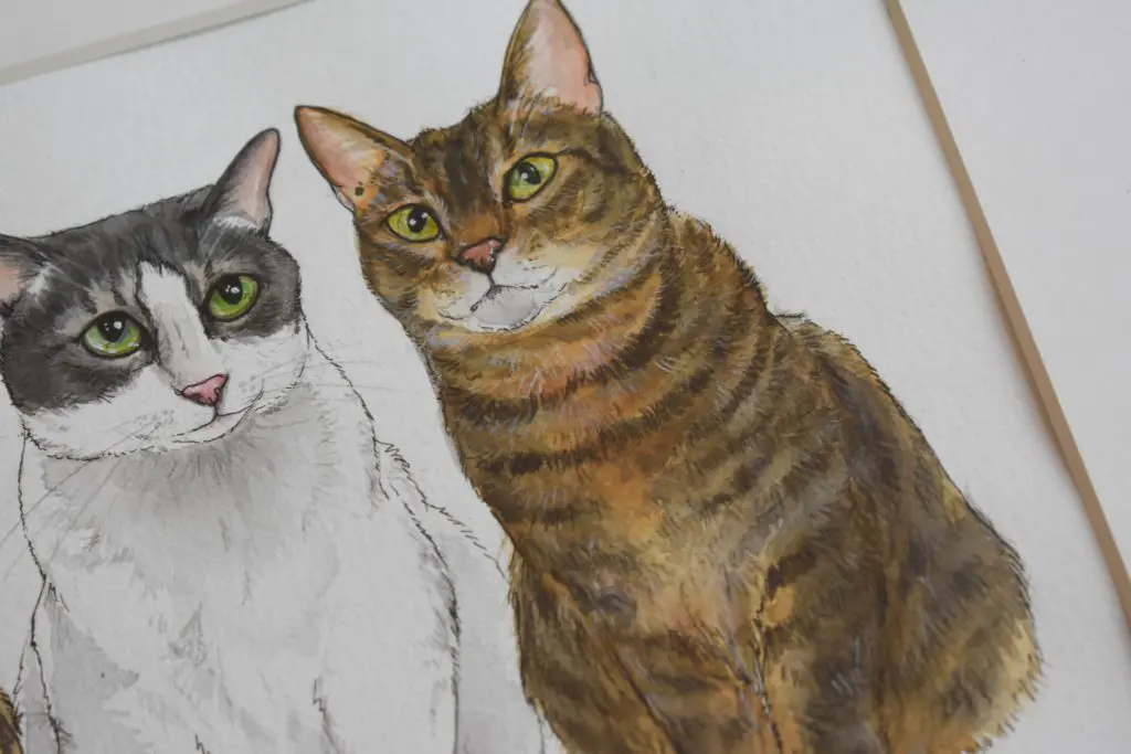 Sarah-Paints-Pets-Portrait-of-Louis-Olivia-and-Emory10 - Cats & Coffee