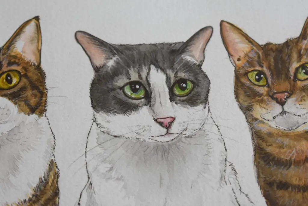 Sarah-Paints-Pets-Portrait-of-Louis-Olivia-and-Emory17 - Cats & Coffee