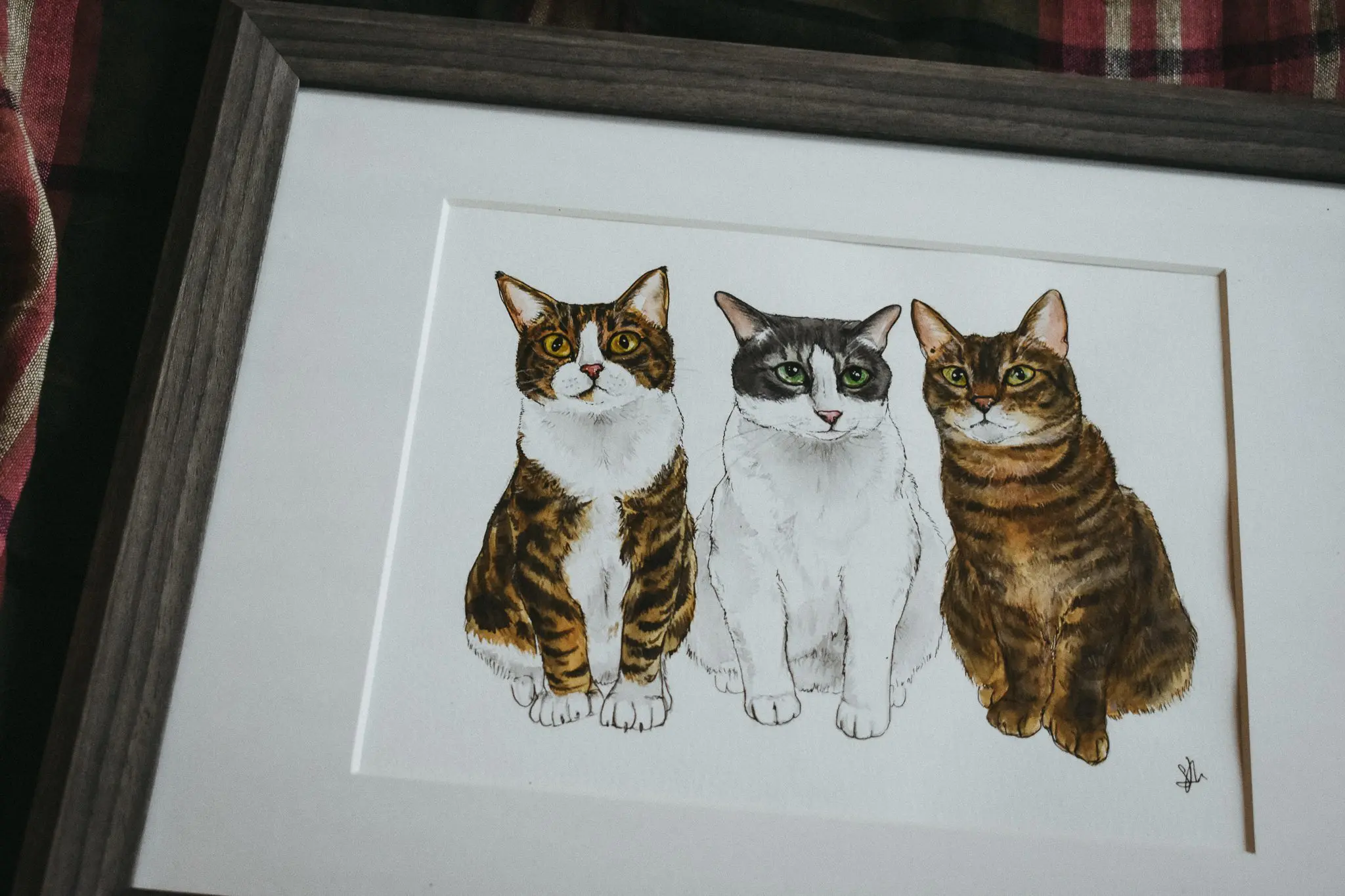 Sarah-Paints-Pets-Portrait-of-Louis-Olivia-and-Emory3 - Cats & Coffee