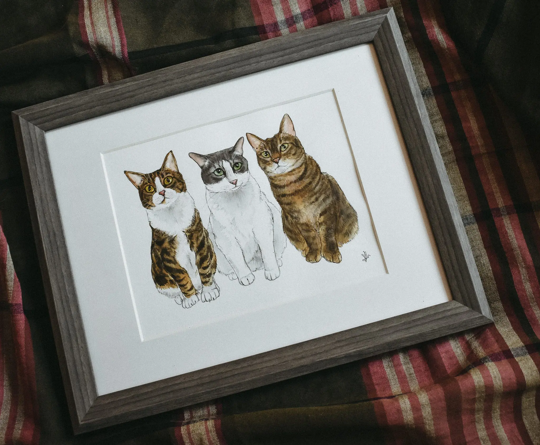 Sarah-Paints-Pets-Portrait-of-Louis-Olivia-and-Emory5 - Cats & Coffee