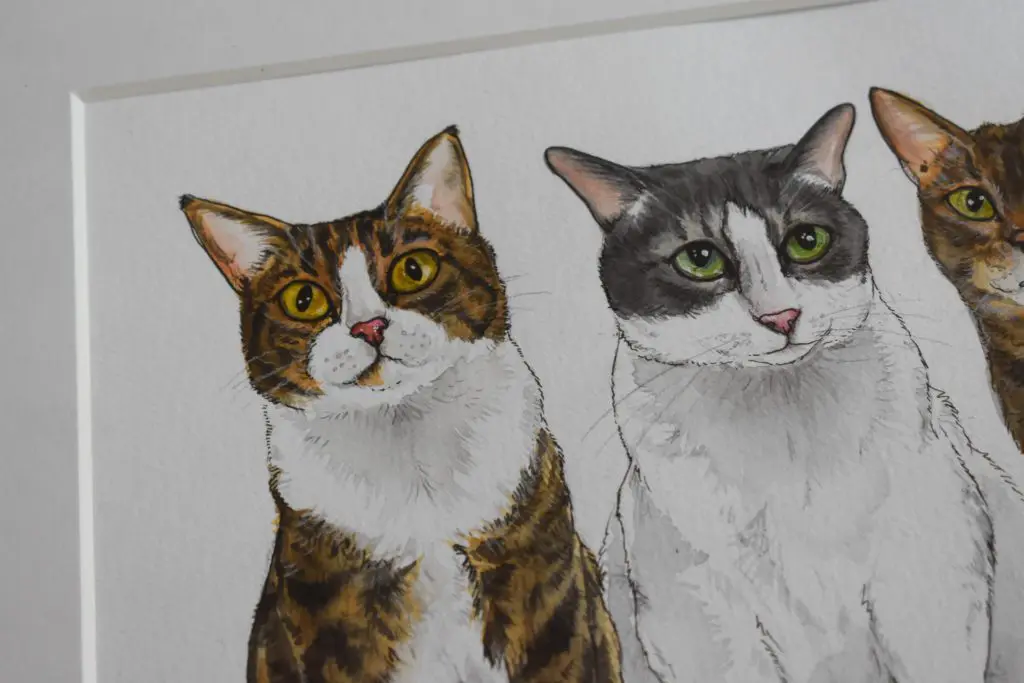 Sarah-Paints-Pets-Portrait-of-Louis-Olivia-and-Emory9 - Cats & Coffee