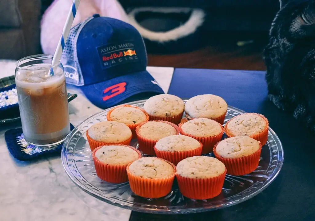 Blueberry Lemon Muffins from Kodiak Cakes 2021 - Cats & Coffee Blueberry Lemon Muffins from Kodiak Cakes