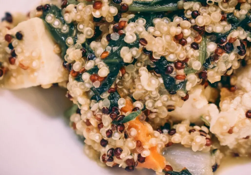 Tofu Vegetable Bowl with Quinoa - Recipe by Christine Csencsitz, Cats & Coffee - Cats & Coffee Tofu Vegetable Bowl - Tofu is a versatile plant based protein and is a great option for meatless meals. Learn more about tofu and get my healthy tofu vegetable bowl recipe here!