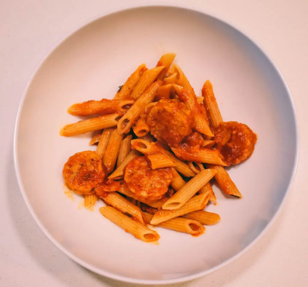 Gardein-Sliced-Italian-Sausage-Simple-Classic-Dinners7 - Cats & Coffee Gardein Sliced Italian Sausage is one of my favorite plant-based meat substitutes. Read about how I use it to create vegetarian Italian dishes here!