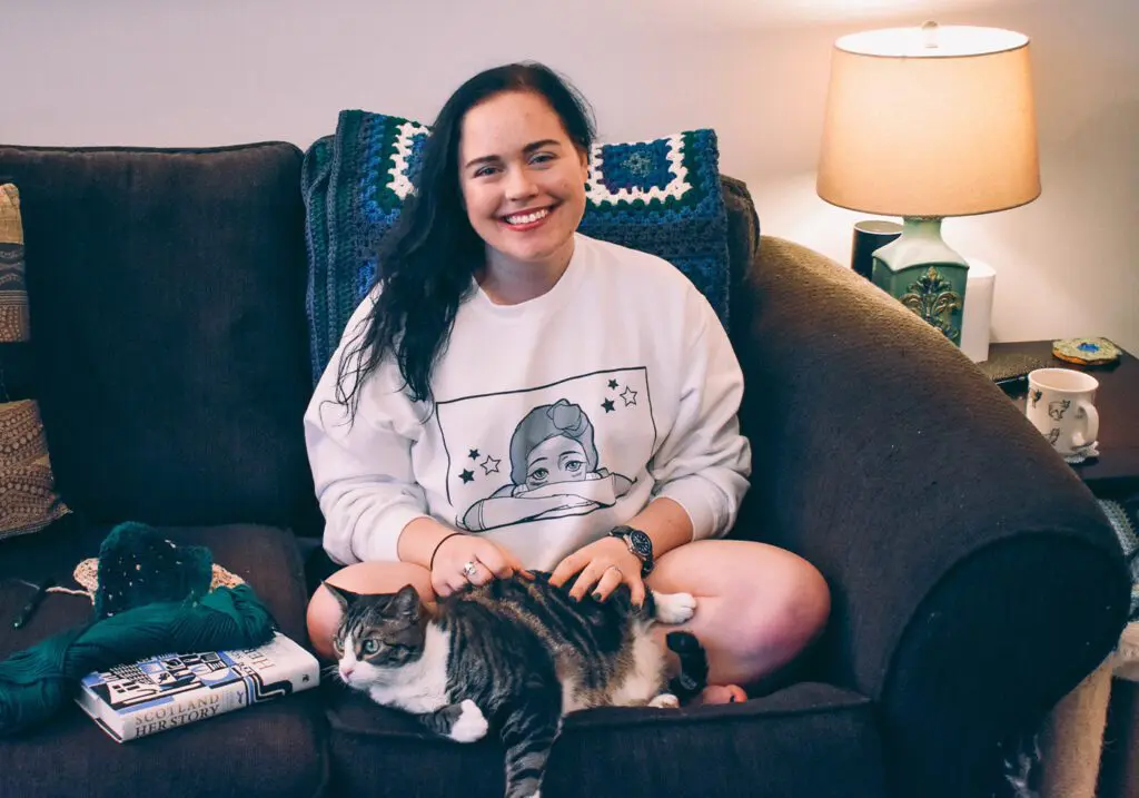 Adorned-by-Chi-Why-I-Love-this-Lifestyle-Brand-for-Misfits-and-Magical-GirlsCOVER-PHOTO-TEXT-IMAGE-TEMPLATE - Cats & Coffee Adorned by Chi: Why I Love this Lifestyle Brand for Misfits and Magical Girls - Christine Csencsitz wears the Sad Adaeze sweatshirt