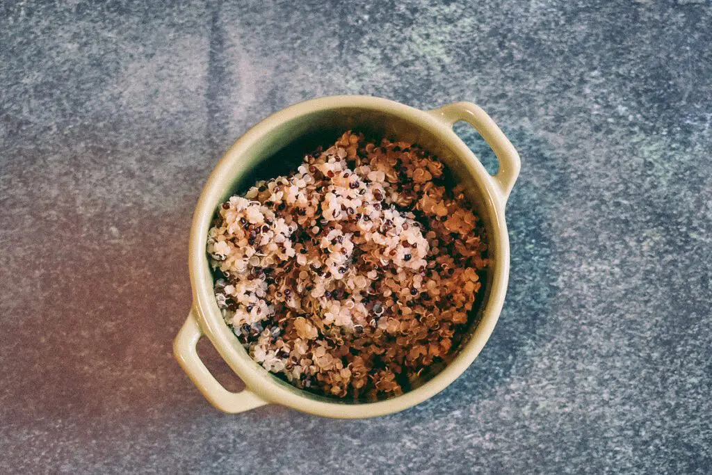 Quinoa-Health-Benefits-How-to-Use-Quinoa-in-a-Plant-Based-Diet4 - Cats & Coffee Quinoa Health Benefits & How to Use Quinoa in a Plant Based Diet >> Spice up your quinoa with homemade vegetable stock!
