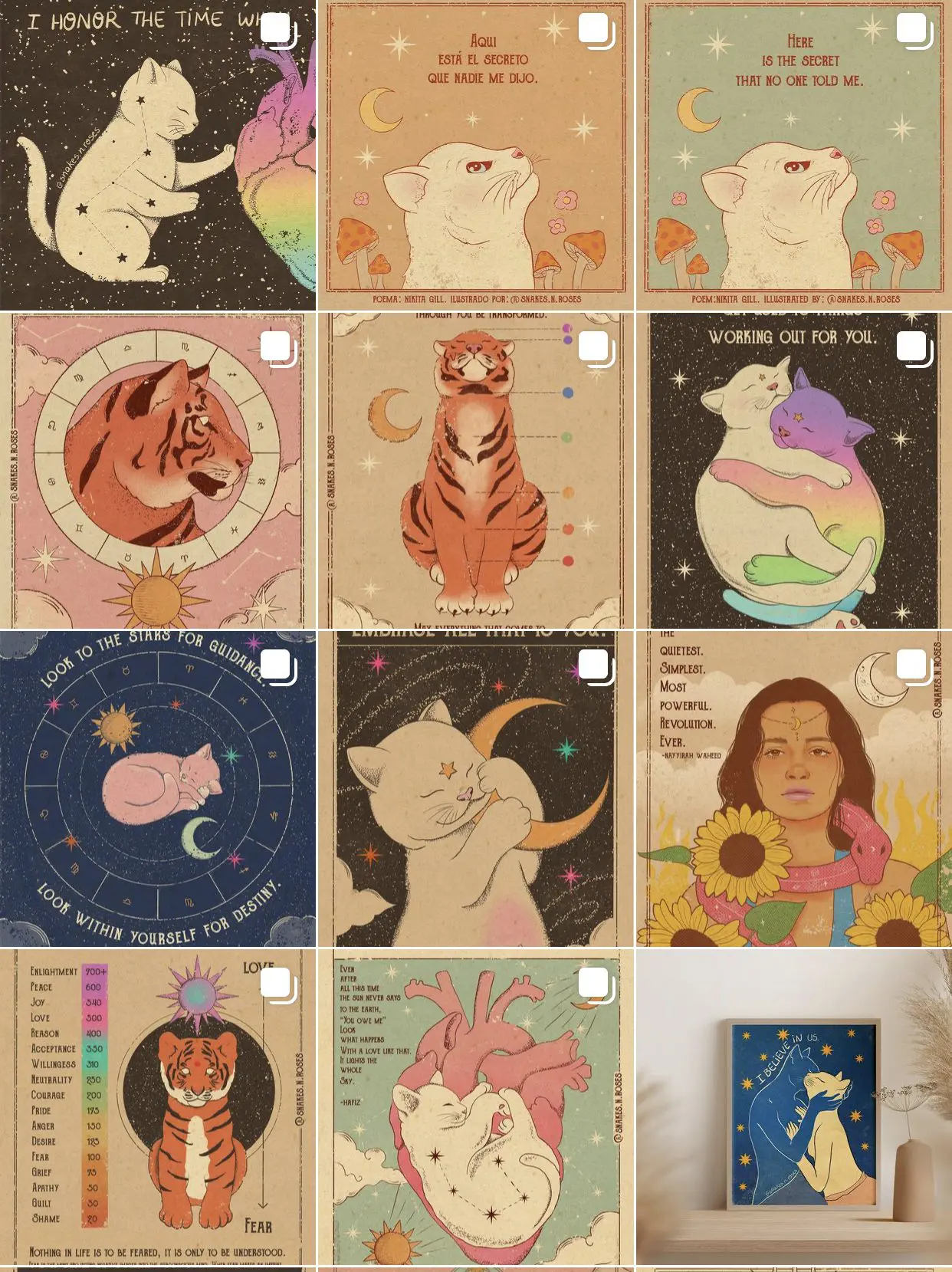 Cristina-Gonzalez-Snakes-and-Roses-Instagram - Cats & Coffee