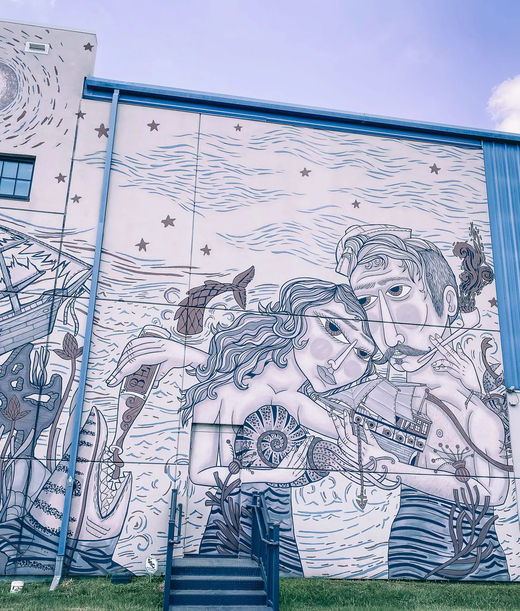 The-Best-Breweries-in-Tampa-for-Craft-Beer-Lovers-Cats-Coffee-by-Christine-Csencsitz-Coppertail-Brewing8 - Cats & Coffee Mural walls at Coppertail Brewing in Tampa