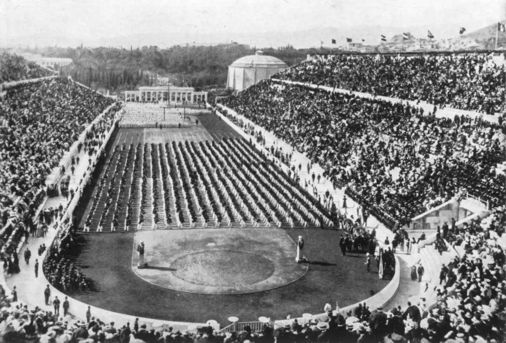 Panathenaic-Stadium-athletics-events-Athens-1896-Olympic-1896 - Cats & Coffee