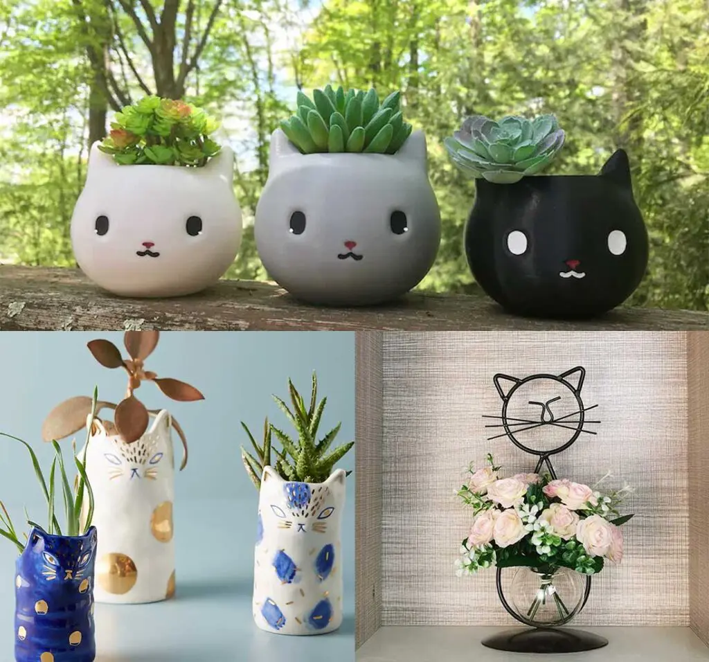 Cute-Cat-Home-Decor-Ideas-Under-100-plants-trio - Cats & Coffee