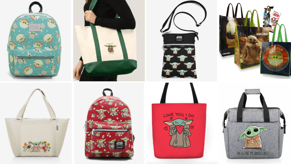 Bags & Totes - Mandalorian Baby Yoda Merch - Cats & Coffee12 - Cats & Coffee Star Wars Baby Yoda Bags & Tote Bags