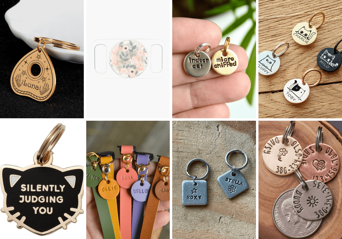 Cute Pet Accessories 1 - Cats & Coffee Pet ID Tags