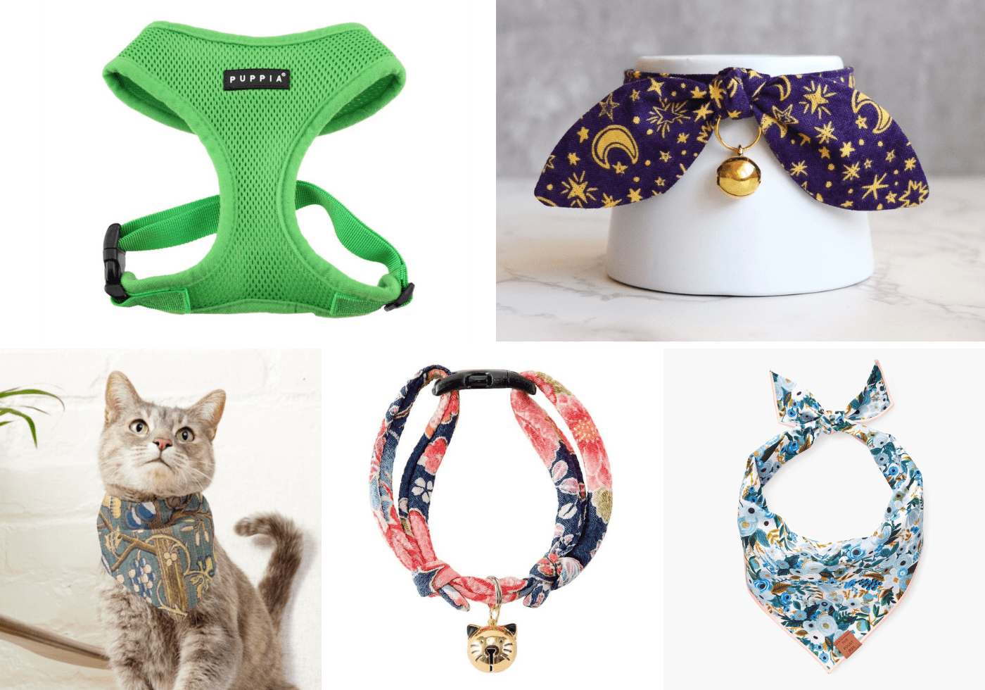 Cute Pet Accessories 2 - Cats & Coffee Collars, Harnesses, and Bandanas for Cats