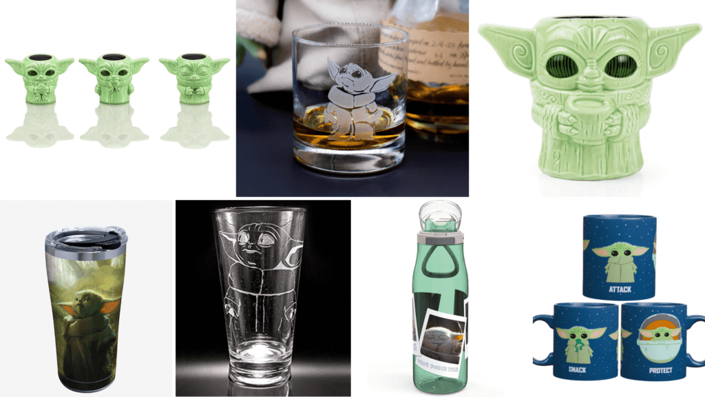 Glasses & Mugs - Baby Yoda Finds - Cats & Coffee2 - Cats & Coffee Star Wars The Child Coffee Mugs & Glasses