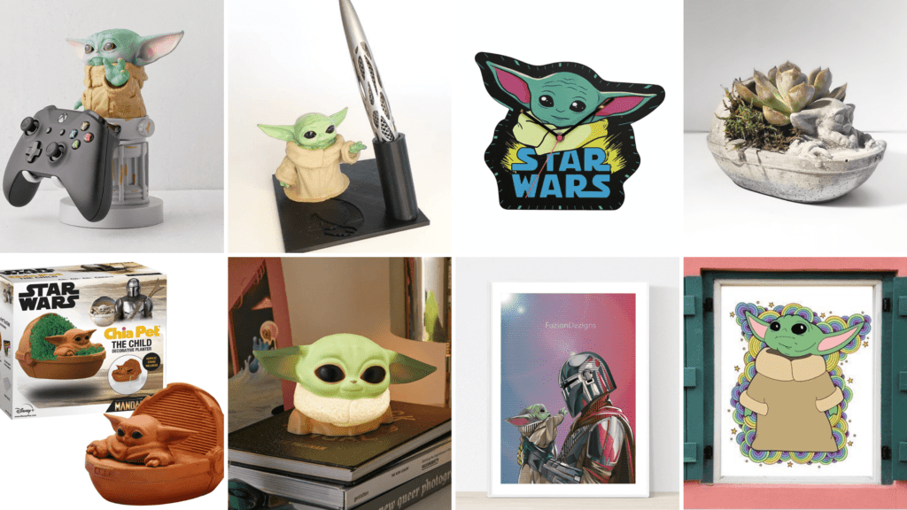 Home - Baby Yoda Merchandise For Adults - Cats & Coffee1 - Cats & Coffee The Mandalorian's Baby Yoda Wall Art, Planters, & Figurines
