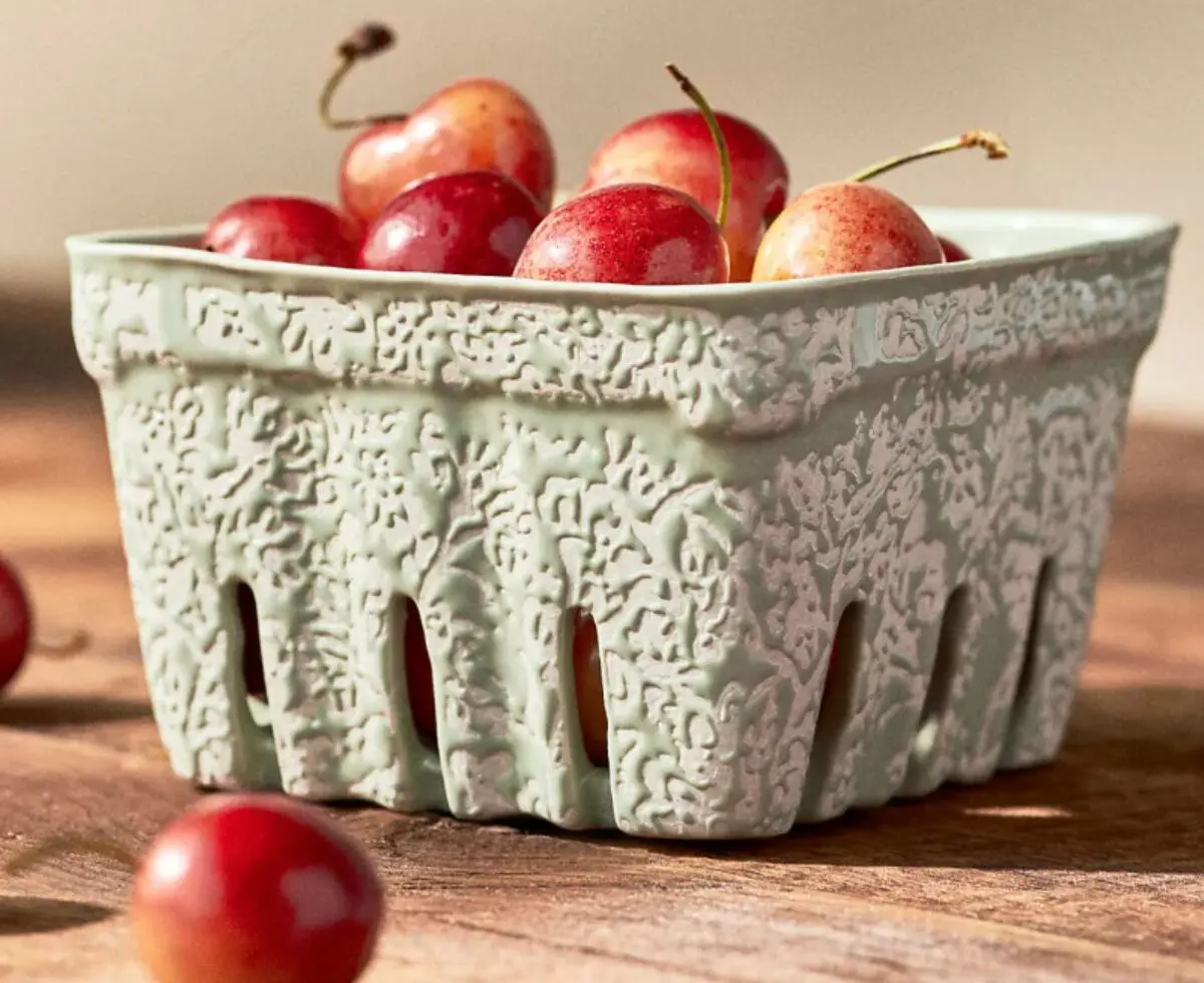Modern Cottagecore Kitchen Ideas5 - Cats & Coffee Cottagecore berry bowl from Anthropologie