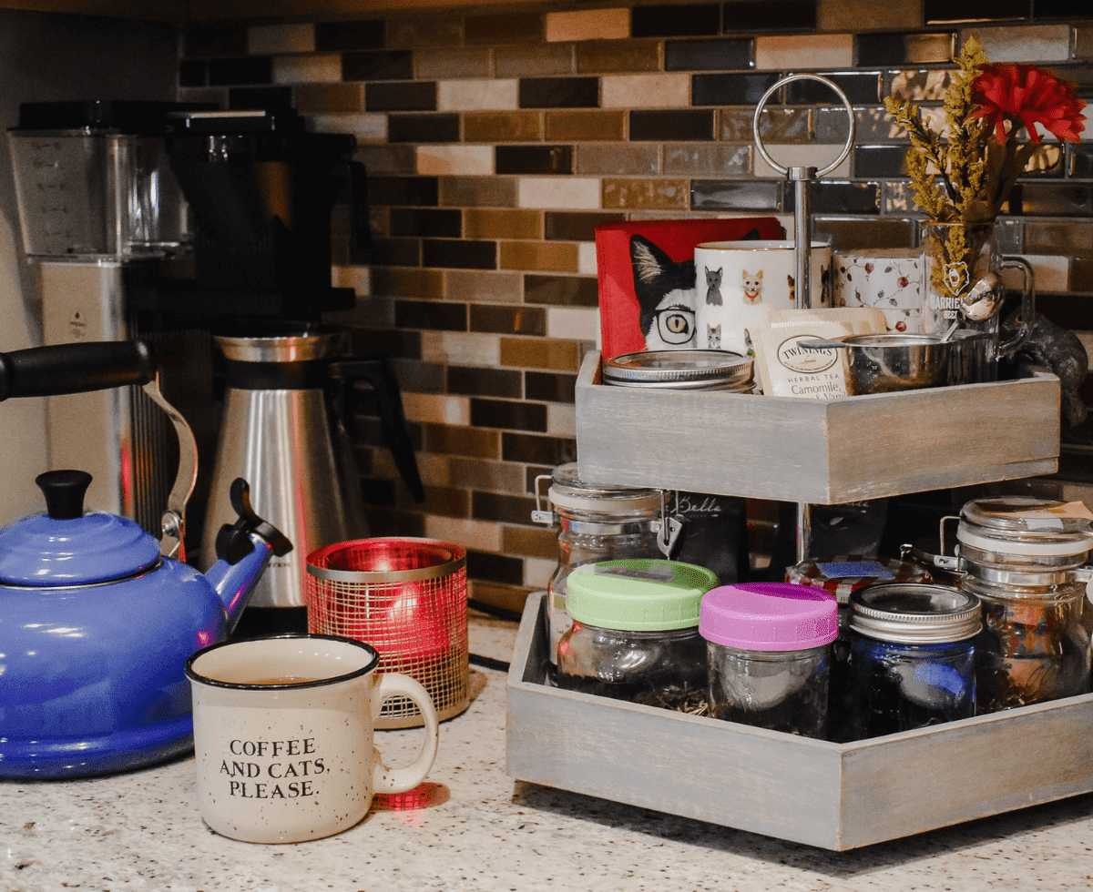 Making a Tea Station with Gourmet Basics by Mikasa CP - Cats & Coffee Making a Tea Station with Gourmet Basics by Mikasa