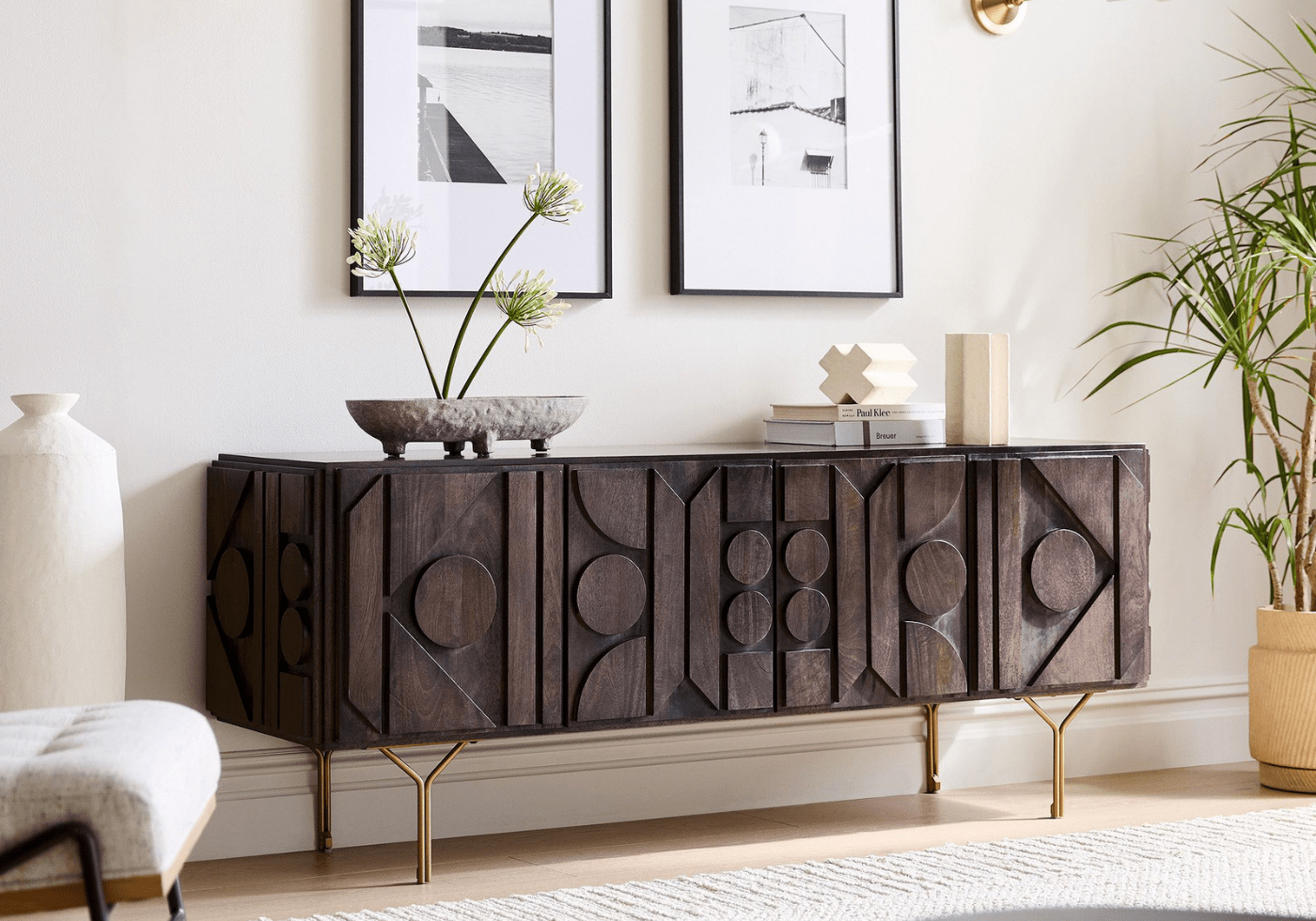 Organic Modern Style for the Home 1 - Cats & Coffee Organic Modern TV Stand Style from West Elm