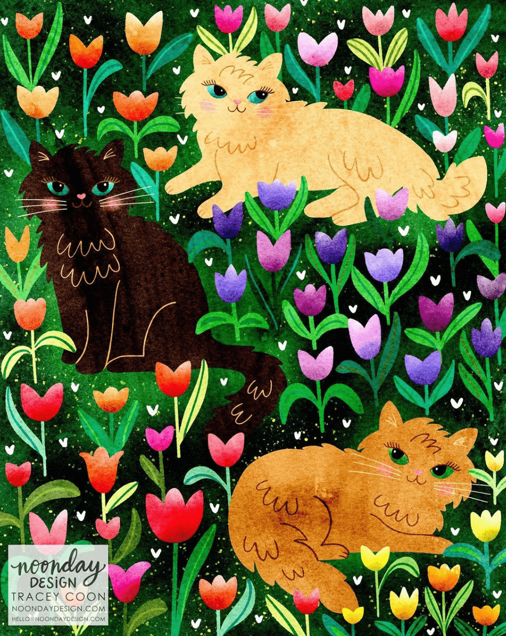 Instagram Account @noondaydesign - IG Art 1 - Cats & Coffee Instagram Account @noondaydesign