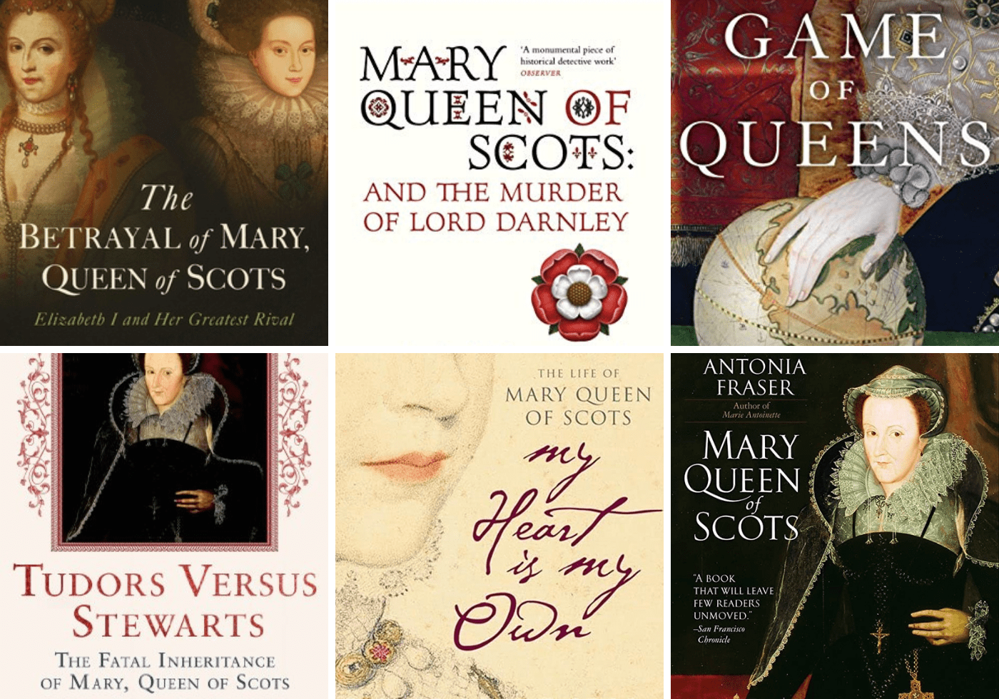 Books About Mary, Queen of Scots book covers 1 - Cats & Coffee Non-fiction books about Mary, Queen of Scots