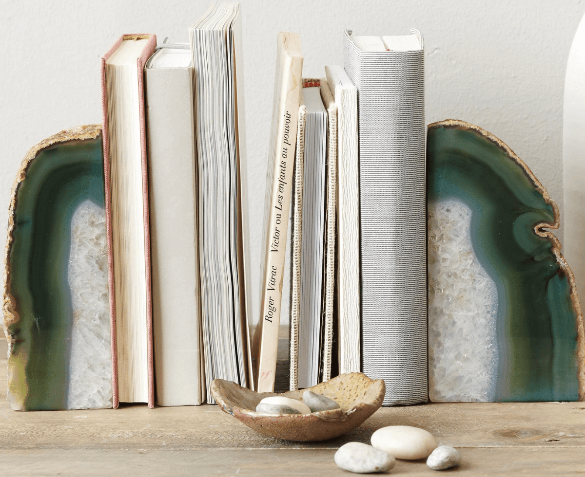 Green Decorations for the Home 4 - Cats & Coffee Green bookends for home decor