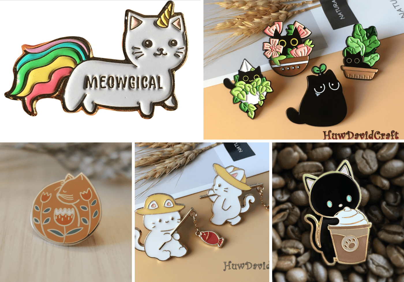 Cat Mom Life - Cute Cat Pins 1 - Cats & Coffee Cat Mom Life - Cute Cat Pins