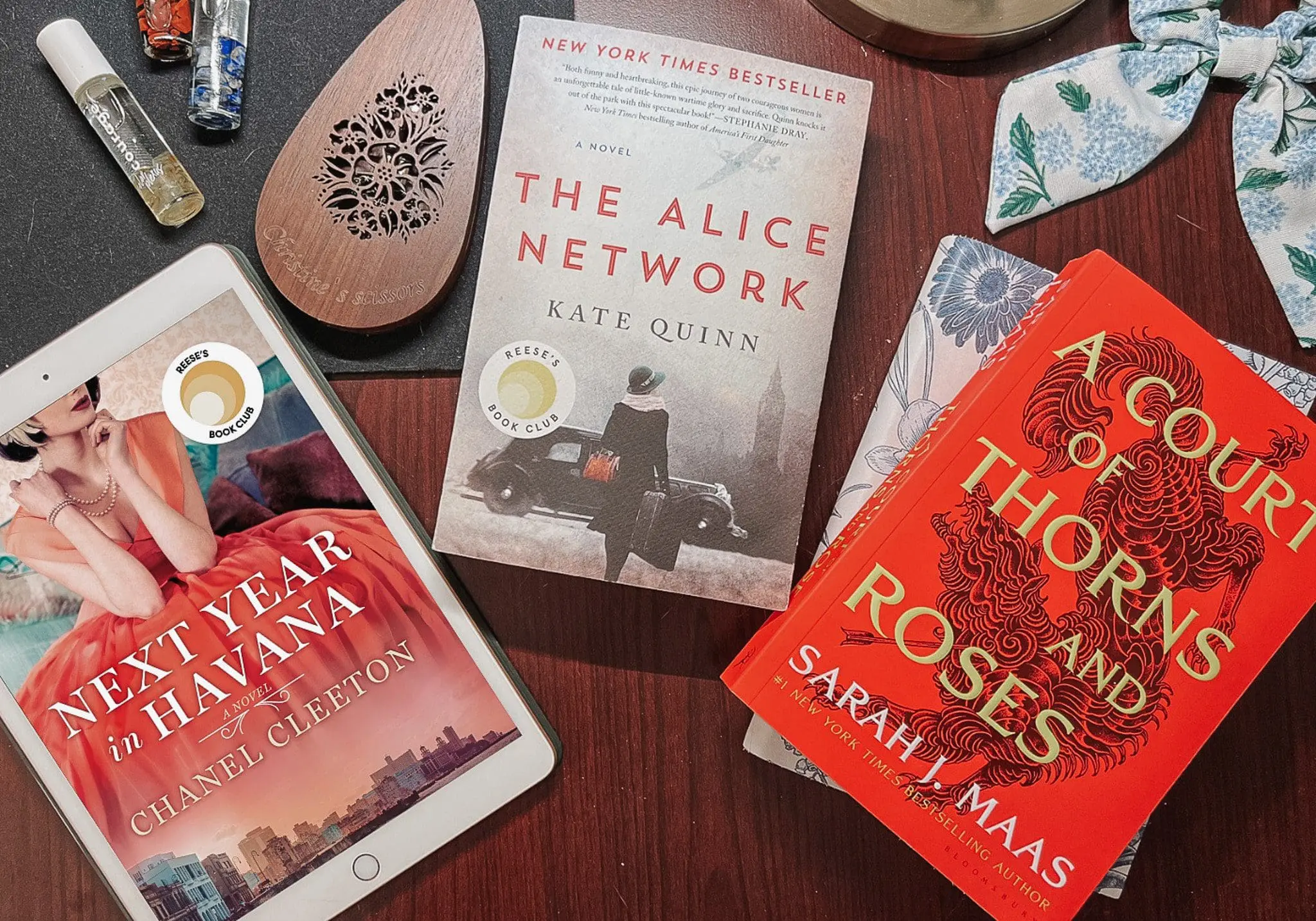 Everything I Read This Month: April 2023 2 - Cats & Coffee Chanel Cleeton, Kate Quinn, and Sarah J. Maas