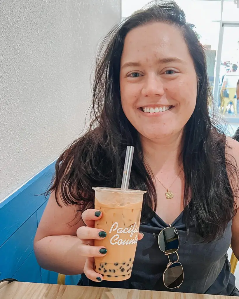 Pacific Counter: Fresh Fusion Food in Tampa 9 - Cats & Coffee Thai Tea Bubble Tea from Pacific Counter