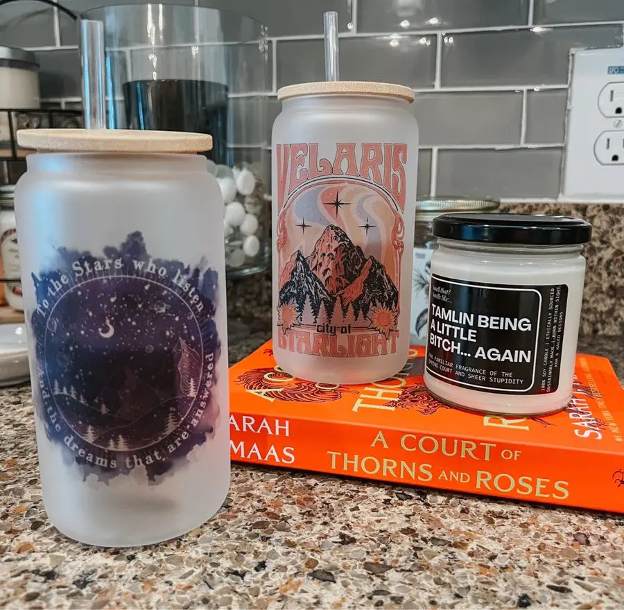 ACOTAR Mug - Cats & Coffee ACOTAR coffee mugs and candle from ETSY