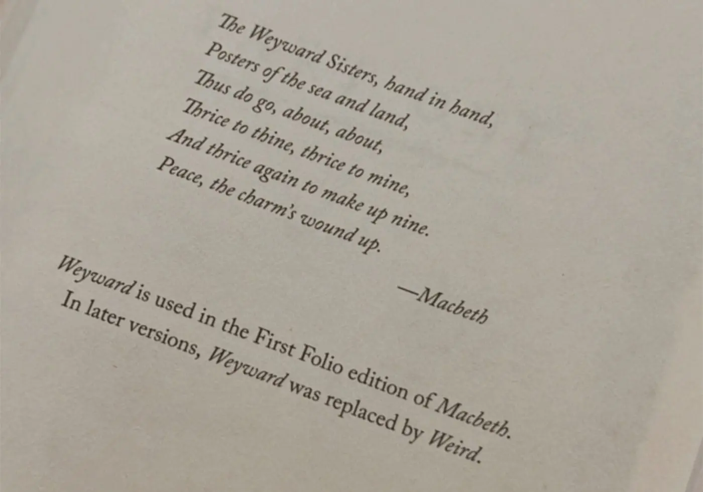 June Monthly Reading Journal CP - Cats & Coffee Quote from Macbeth featured in Weyward by Emilia Hart